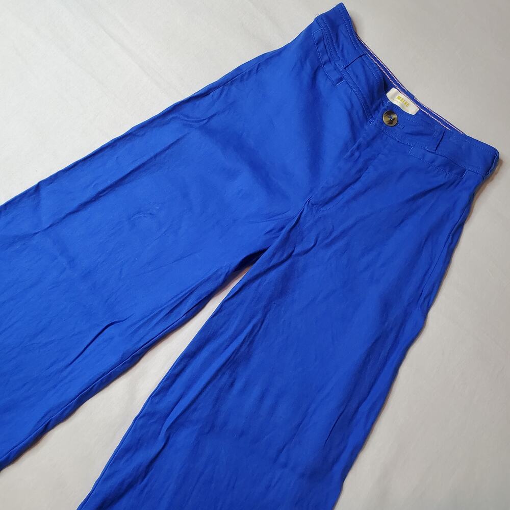 Maeve Anthropologie Women's Size 25 Ettie High-Rise Crop Wide-Leg Pant Blue